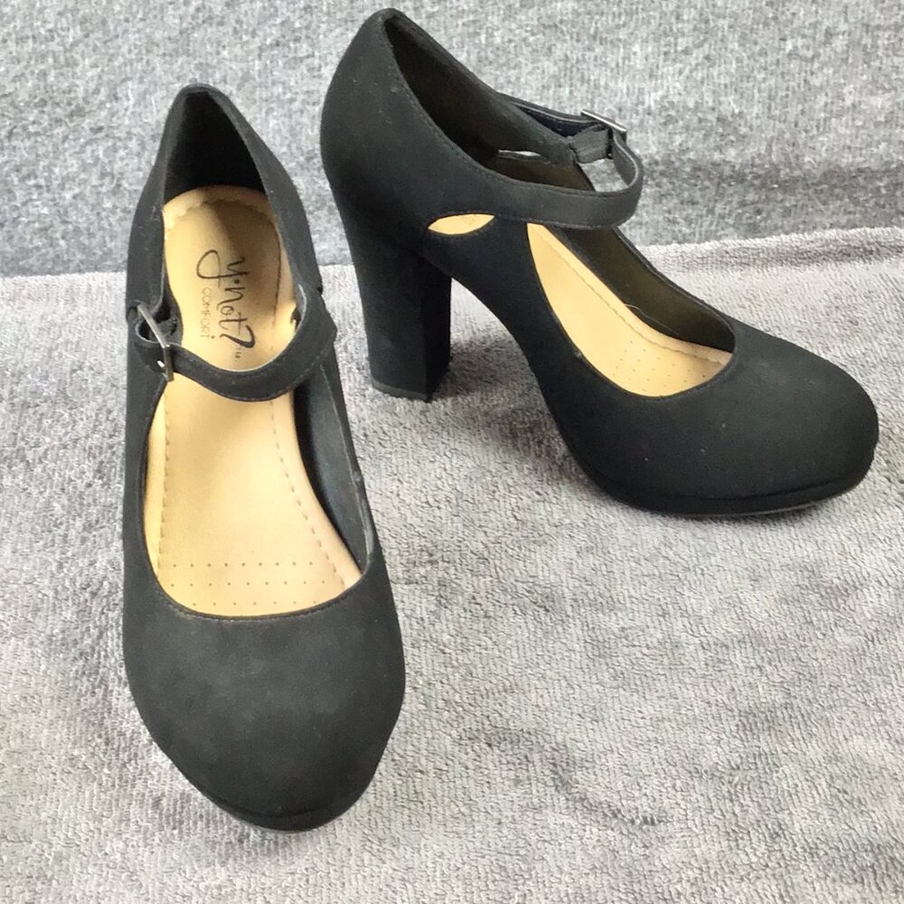 Y Not?‎ Black Platform Maryjanes Sz 7M